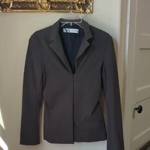 Zara Woman's Fitted Blazer w/eye and hook front closure NWOT